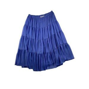Linea By Louis DellOlio Blue Tiered Skirt XL